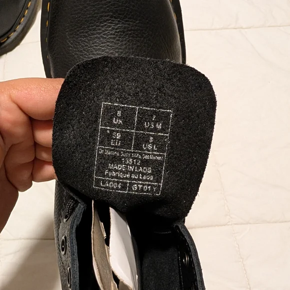 Black Leather Lace-Up Boots - Picture 11 of 16